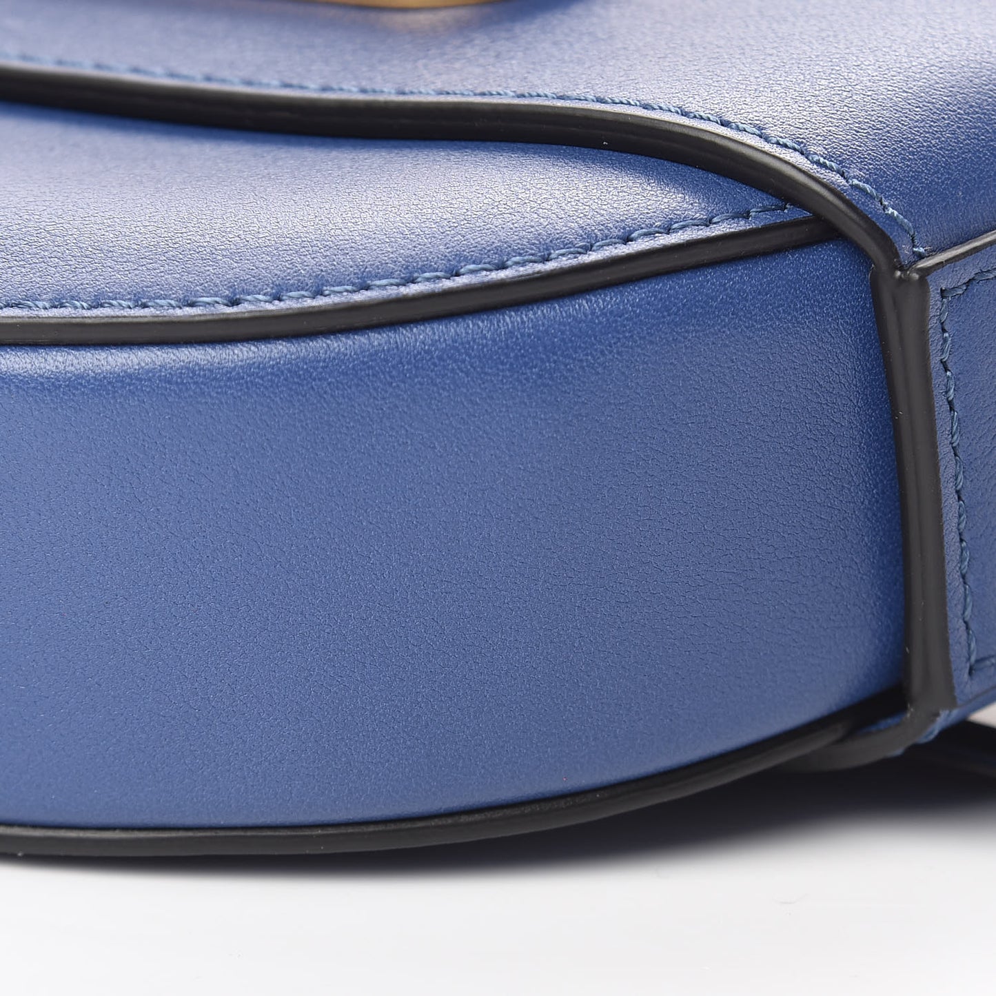 Calfskin VLogo Round Crossbody Bag Blue