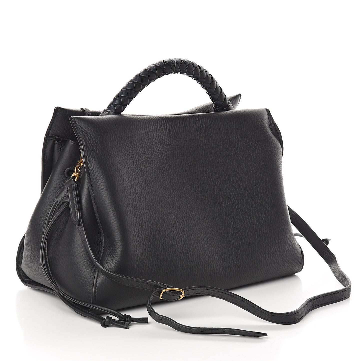 Heavy Grain Iris Tote Midnight Black