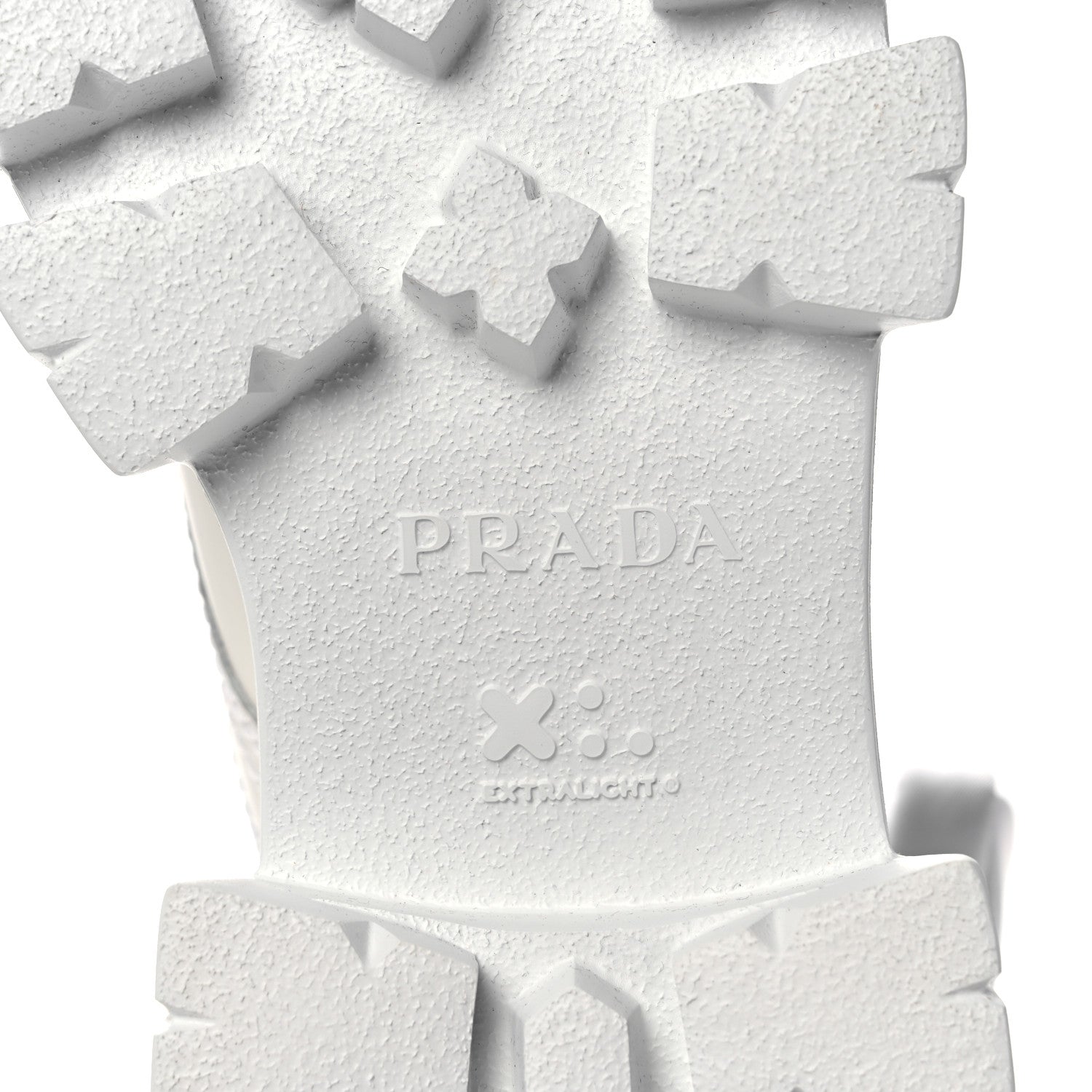 Prada Spazzolato Rois Re-Nylon Metal Triangle Logo Mens Monolith Pouch Pocket 60mm Combat Boots 8 White 6 of 12