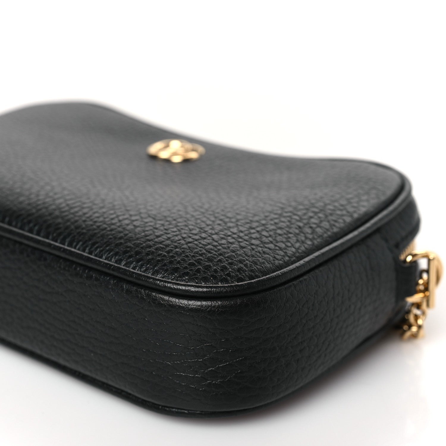 Gucci Dollar Calfskin Super Mini GG Marmont Chain Shoulder Bag Black 9 of 10