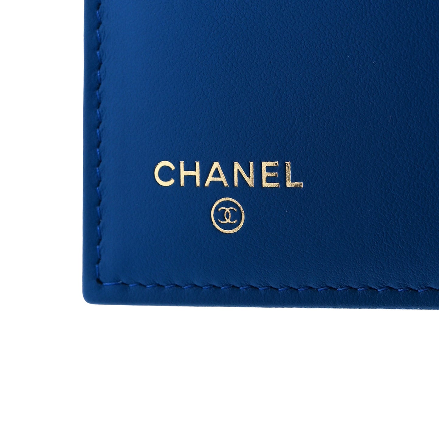 Caviar Quilted Medium Flap Wallet Blue