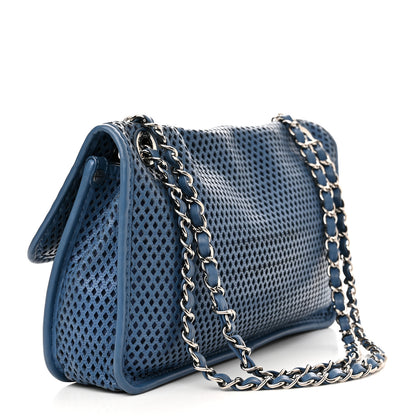 Chanel Perforated Calfskin Large Up In The Air Flap Blue 3 of 12