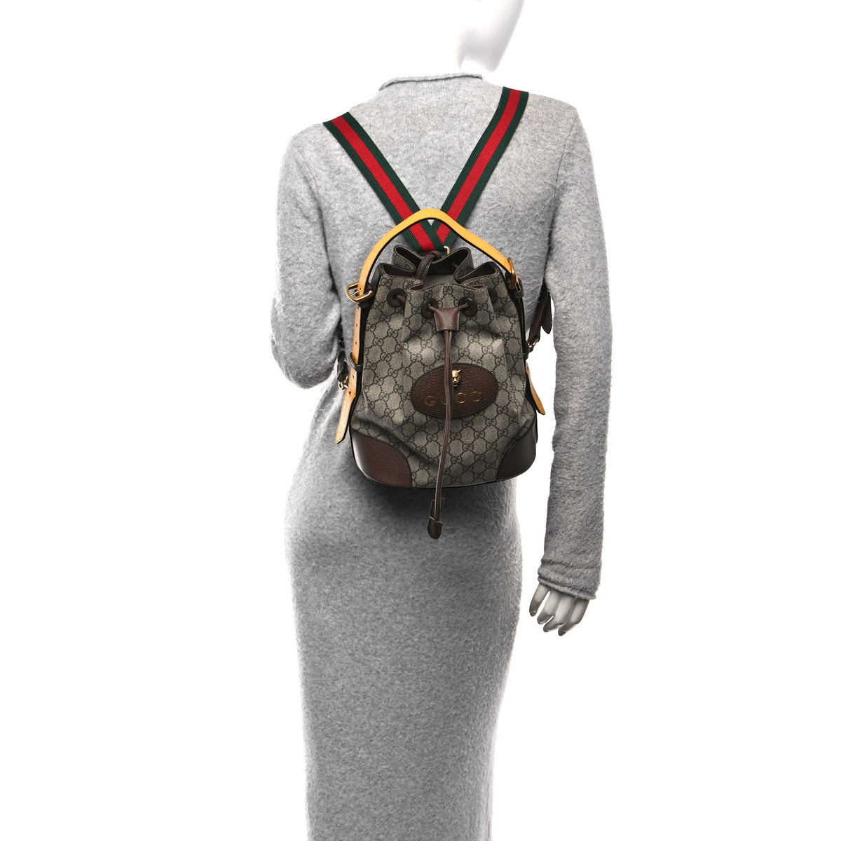 Gucci Neo Vintage Drawstring Bucket #256340G12B Gucci GG Supreme Monogram Neo Vintage Drawstring Bucket  main image 2