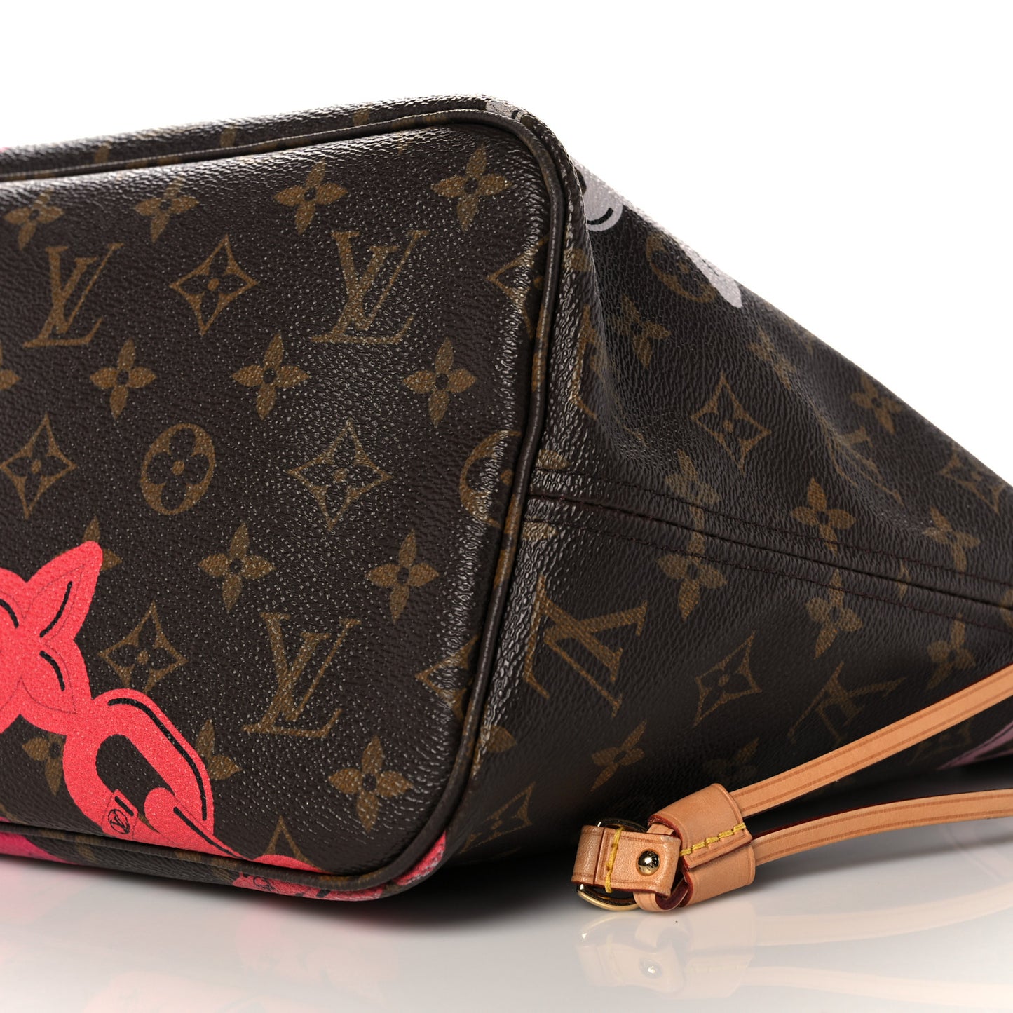 Monogram Bay Neverfull MM Rose Ballerine Poppy
