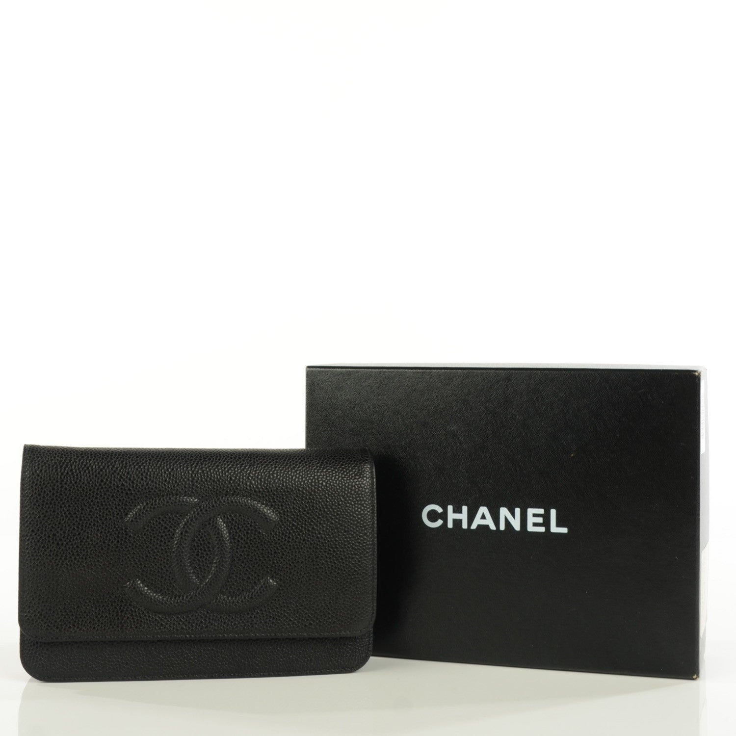 Chanel Caviar Timeless CC Wallet on Chain WOC Black 5 of 9