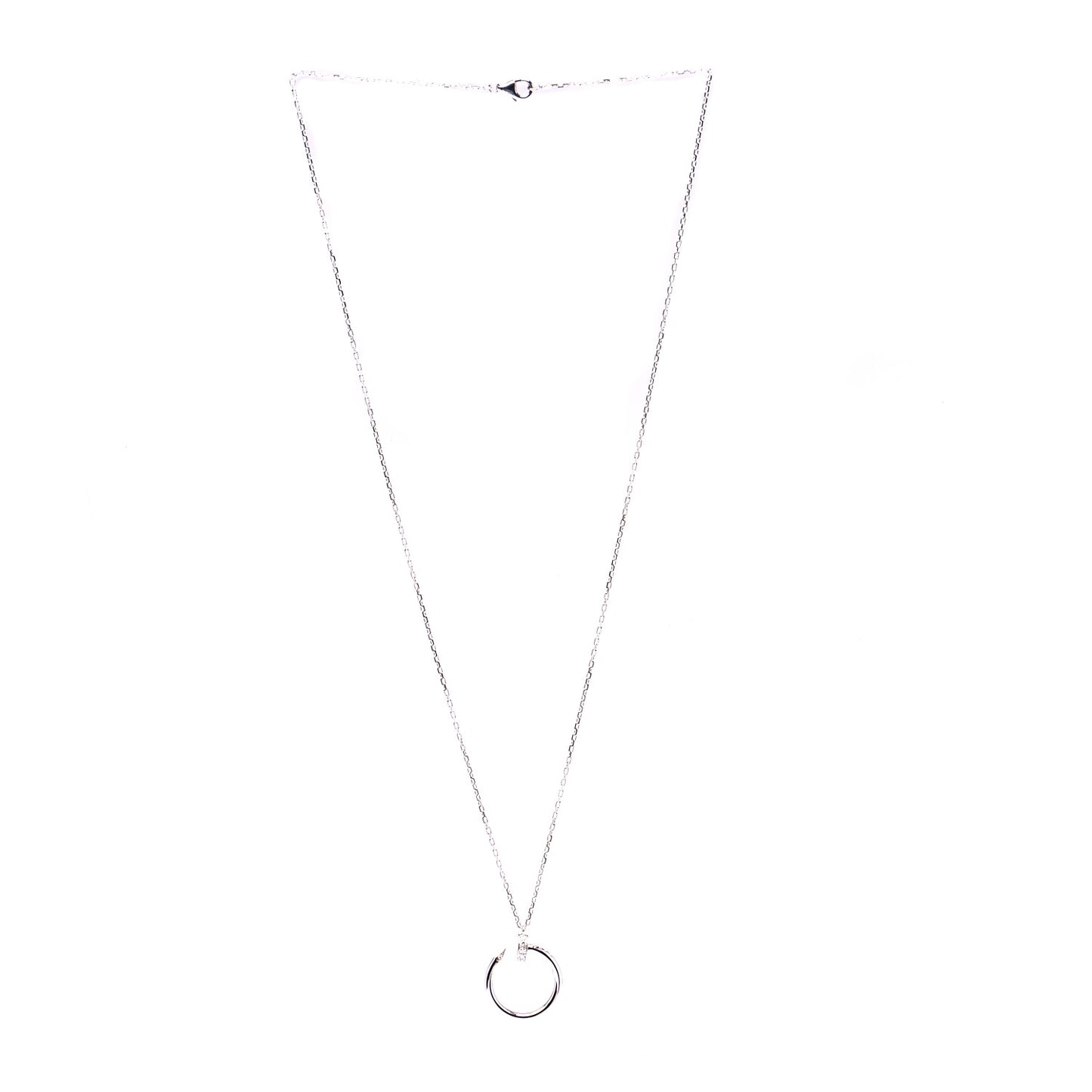 18K White Gold Diamond Juste Un Clou Necklace