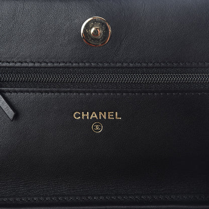 Chanel Tweed Wallet On Chain WOC Black 6 of 12