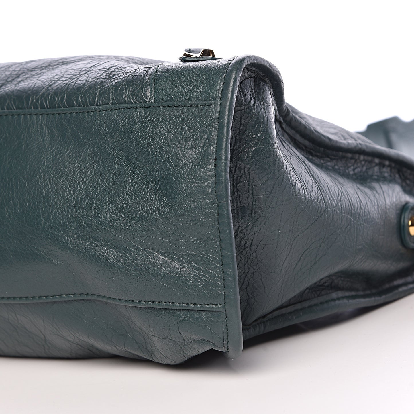 Agneau Classic Gold Hardware City Vert Malachite