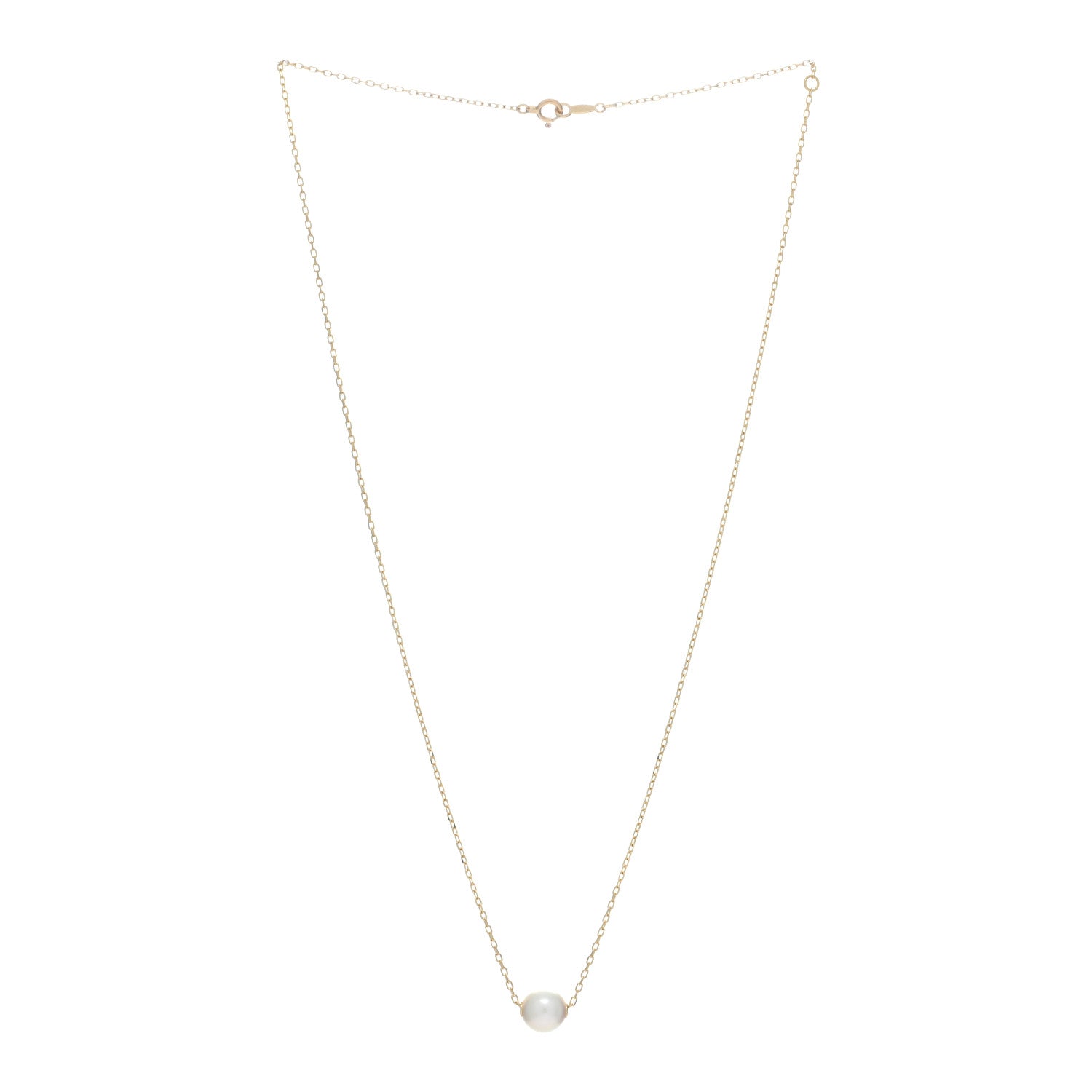 Mikimoto 18K Yellow Gold Akoya Pearl 8mm Pendant Necklace 2 of 5
