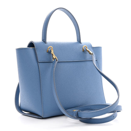 Celine Grained Calfskin Nano Belt Bag Azure 3 of 10