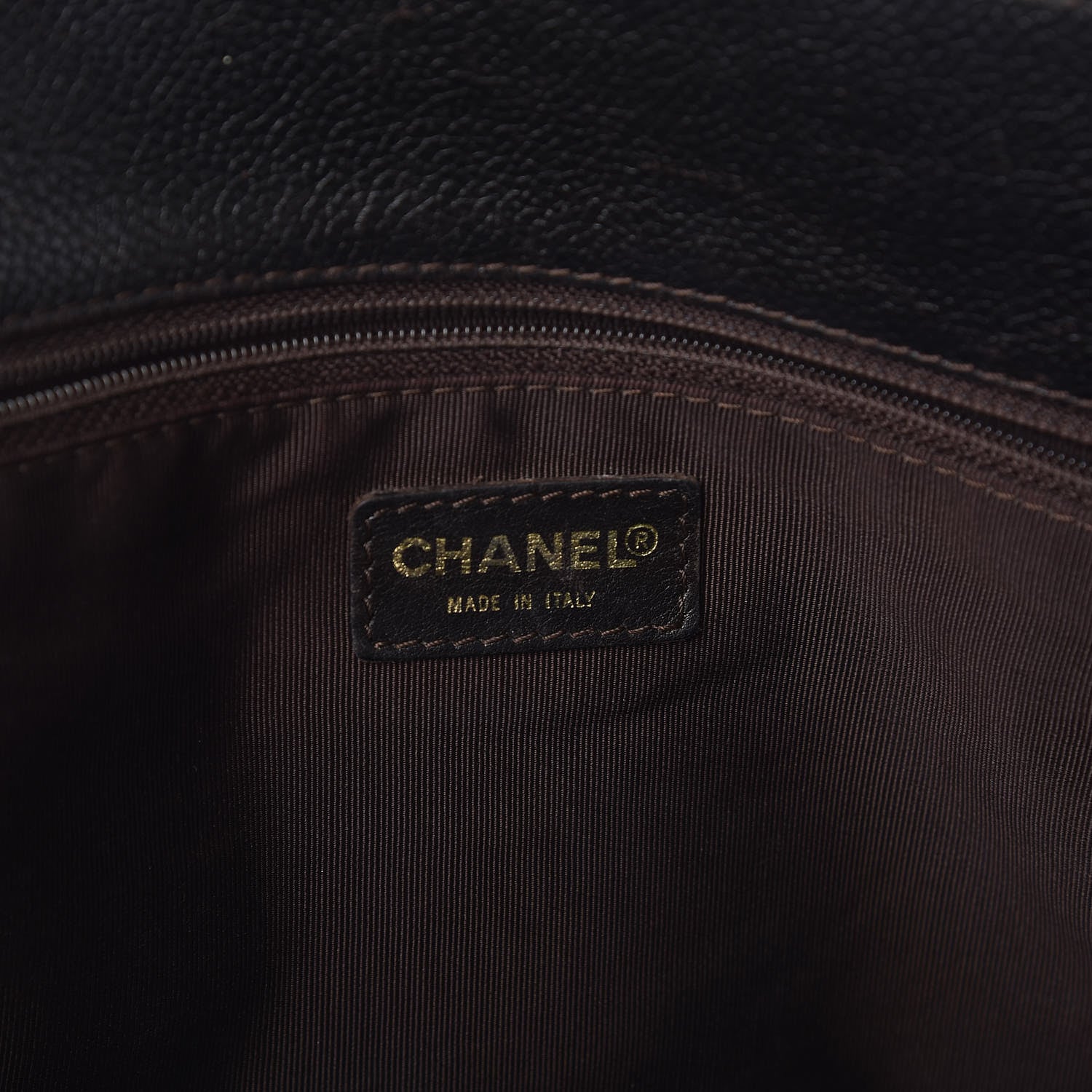 Chanel Calfskin Cerf Executive Shopper Tote Dark Brown 9 of 14