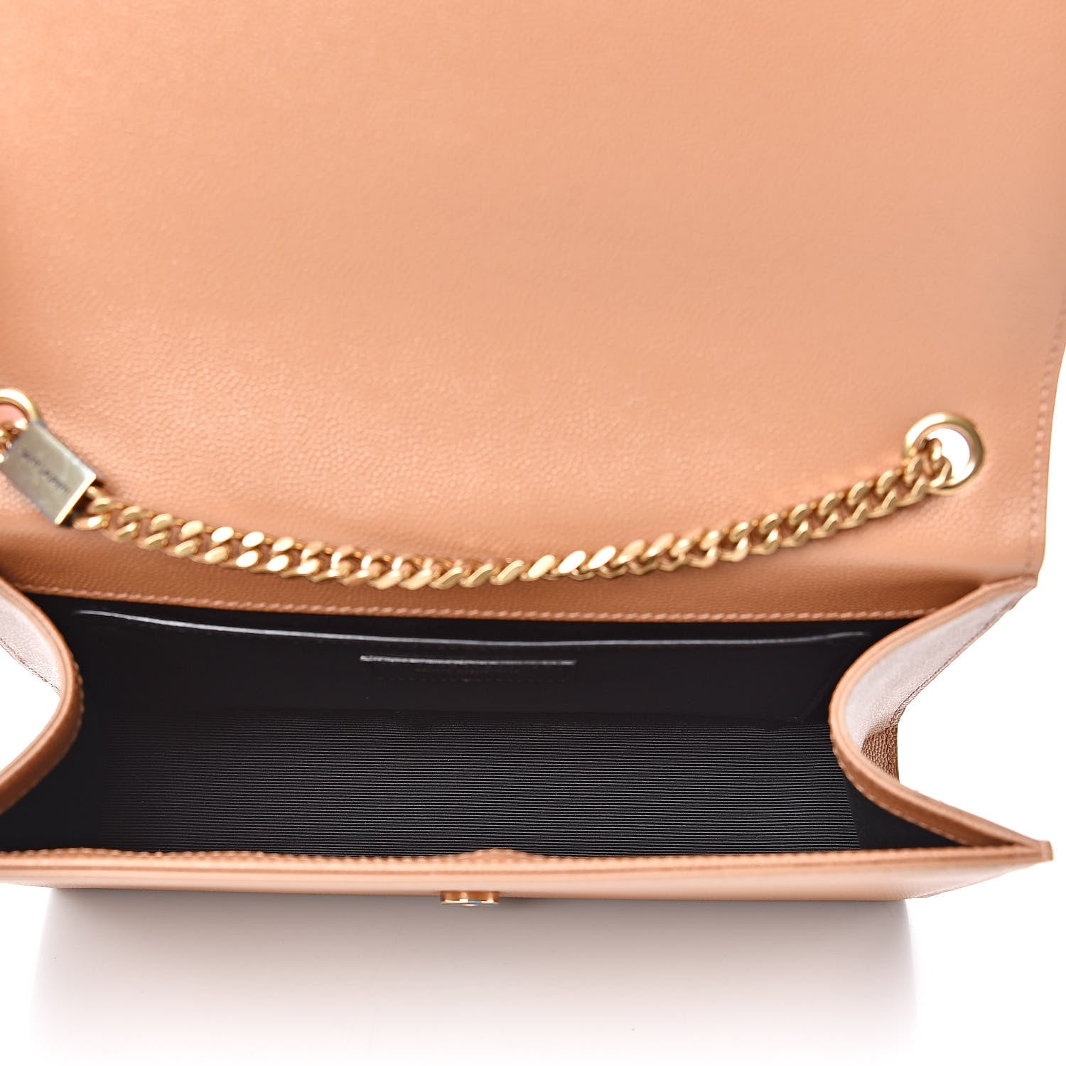 Saint Laurent Grain De Poudre Medium Monogram Kate Satchel Dark Beige 5 of 12