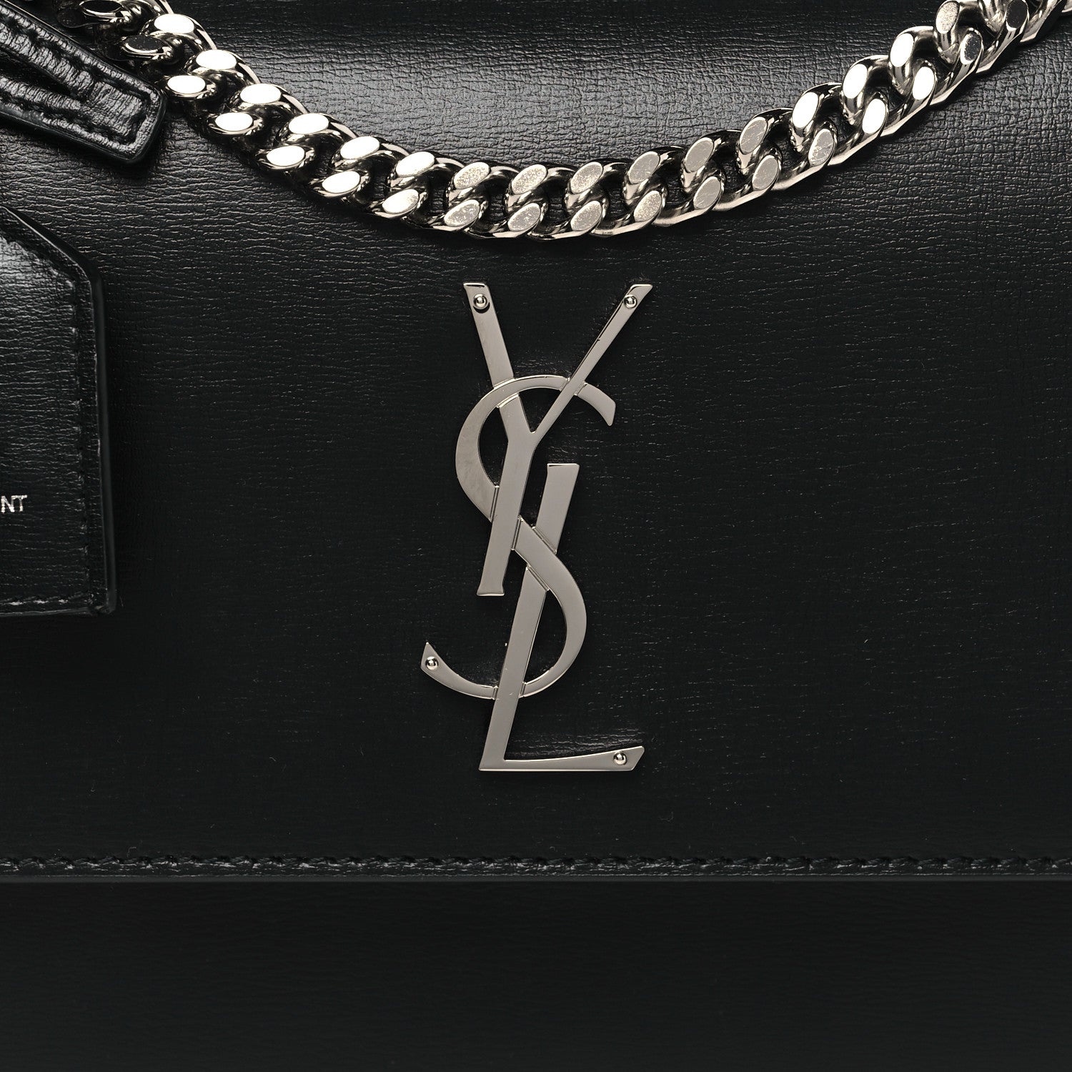 Saint Laurent Calfskin Medium Monogram Sunset Black 7 of 9