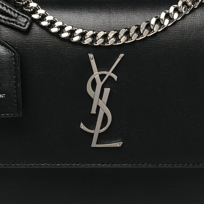 Saint Laurent Calfskin Medium Monogram Sunset Black 7 of 9