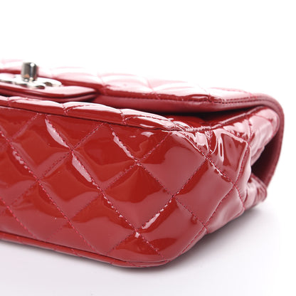 Chanel Patent Calfskin Quilted Mini Rectangular Flap Red 9 of 15