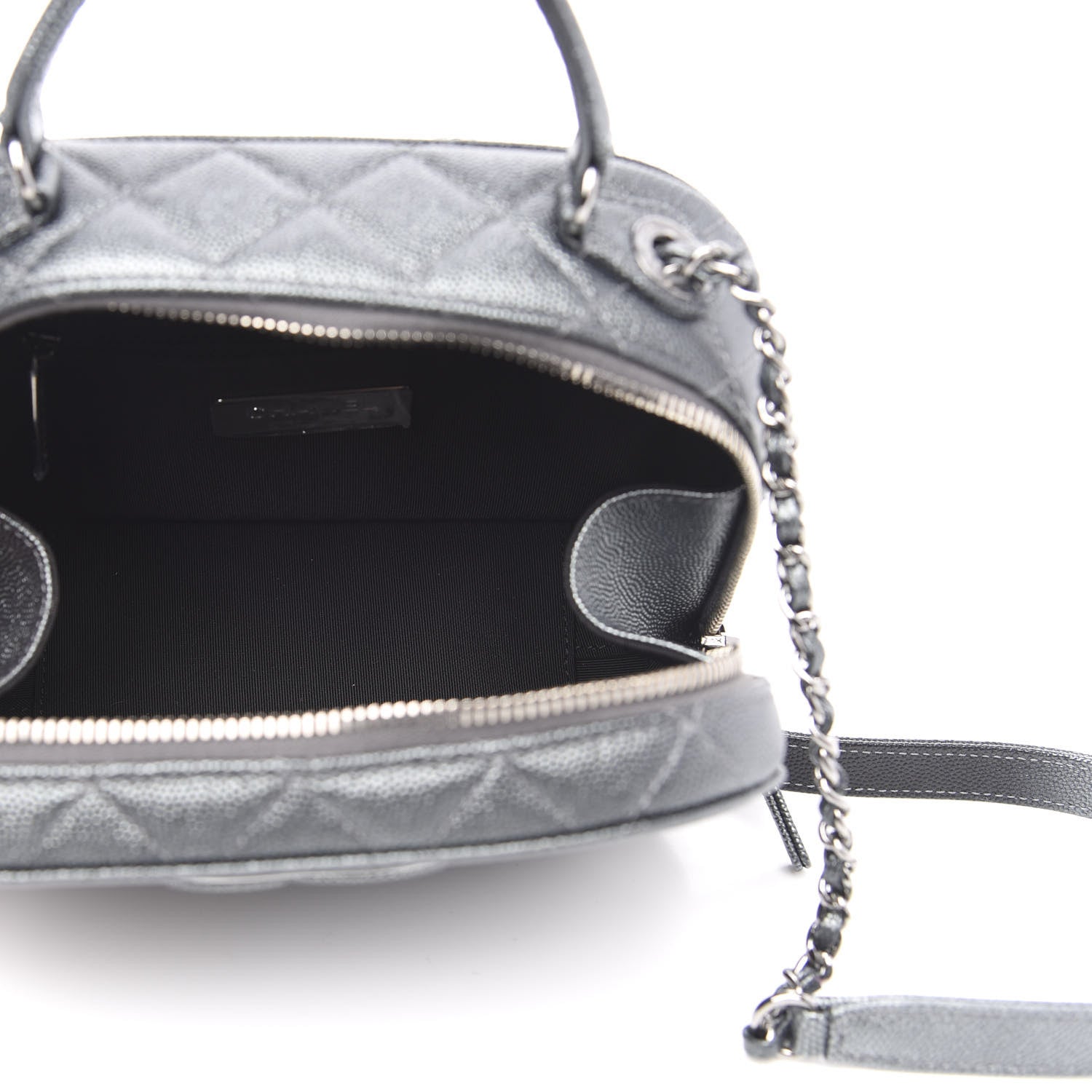 Chanel Metallic Caviar Small Coco Curve Vanity Bag Black Ruthenium 5 of 12