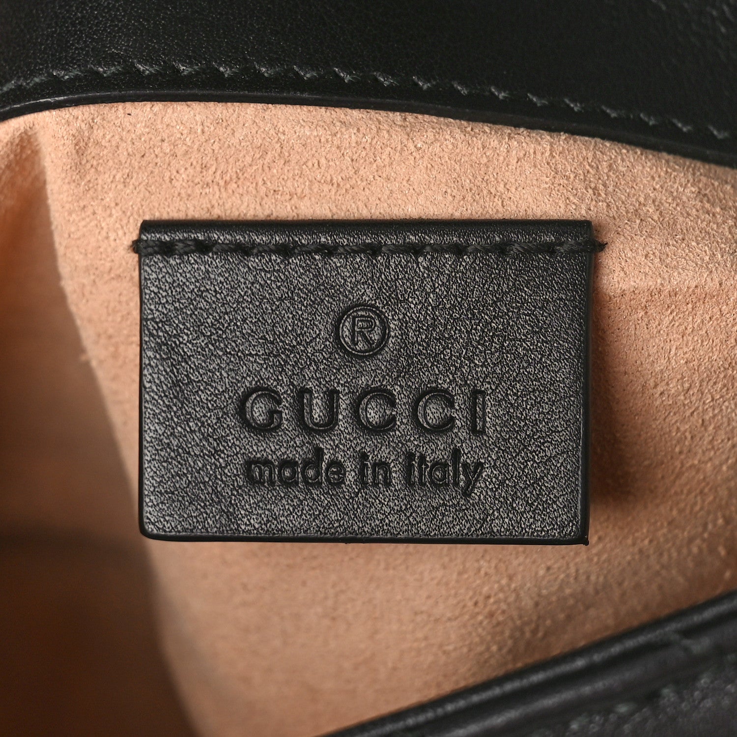 Gucci Calfskin Matelasse Super Mini GG Marmont Shoulder Bag Black 6 of 9