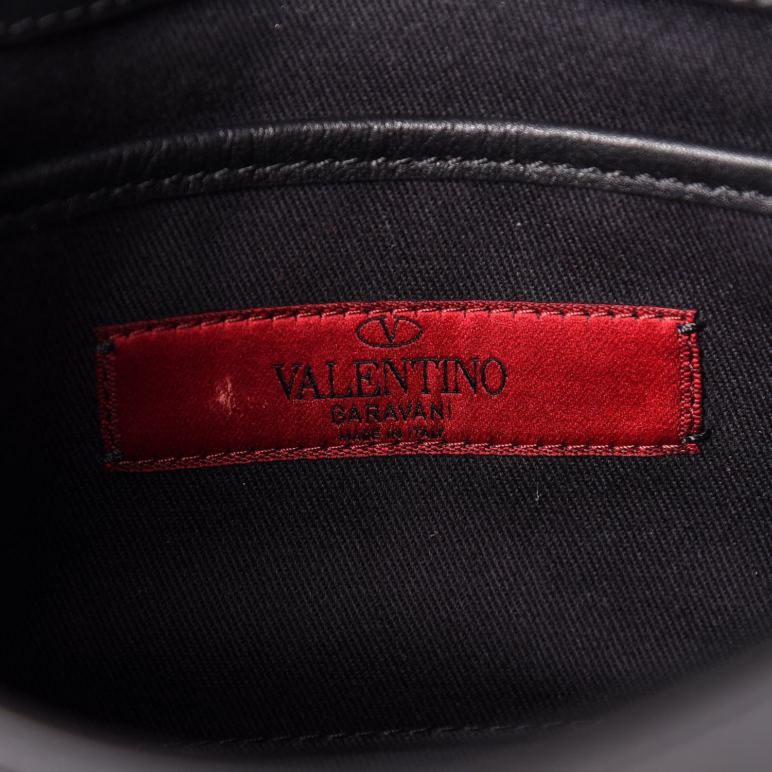Valentino Garavani Vitello Medium Rockstud Flip Lock Crossbody Bag Black 6 of 9