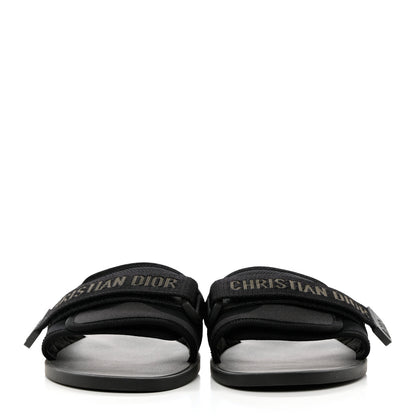 Christian Dior Technical Stretch Fabric Camouflage Dio(r)evolution Slide Sandals 40 Black Military 2 of 9