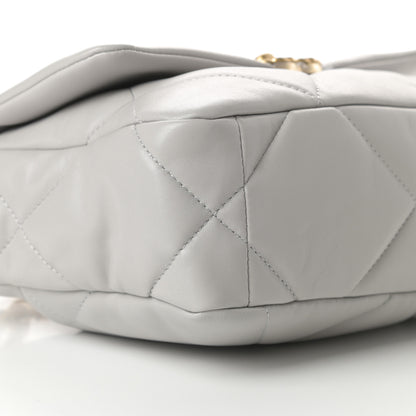 Chanel Lambskin Quilted Medium Chanel 19 Flap Grey 9 of 11