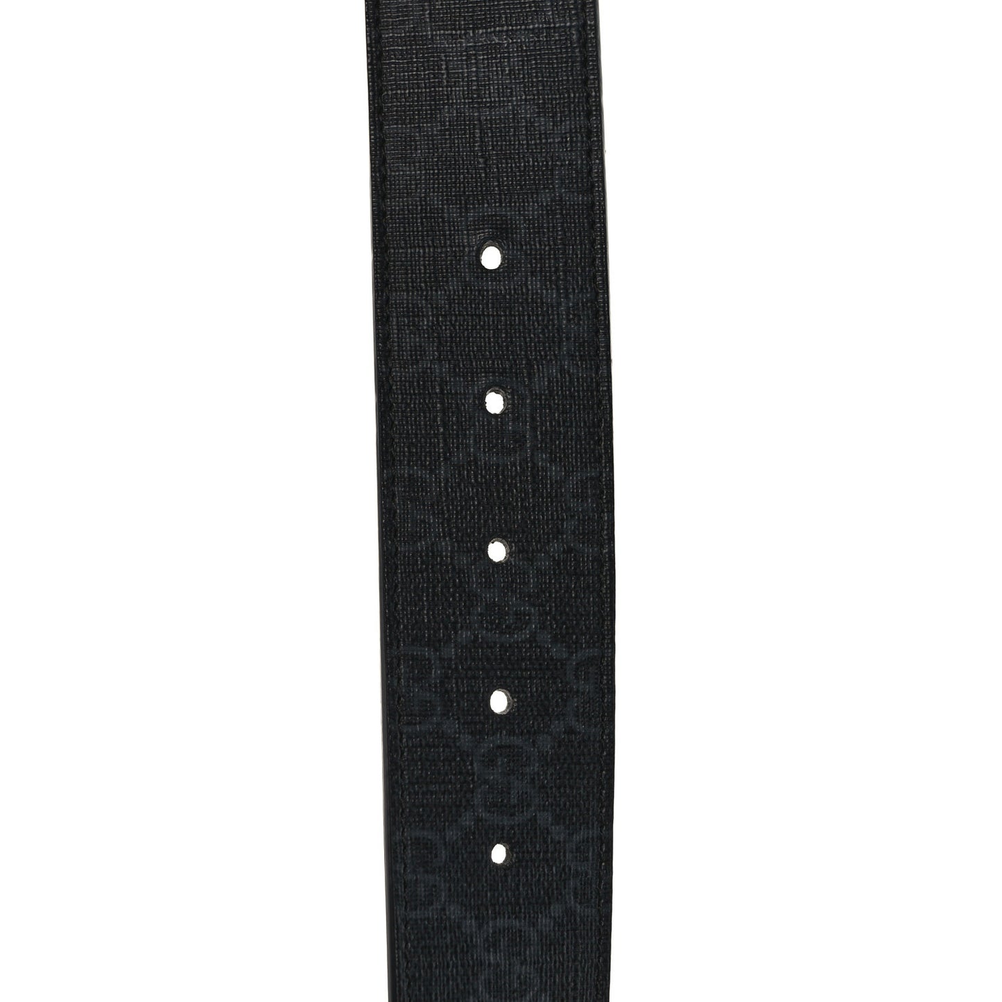 GG Supreme Monogram Selleria Calfskin Interlocking G 40mm Belt 85 34 Black Grey