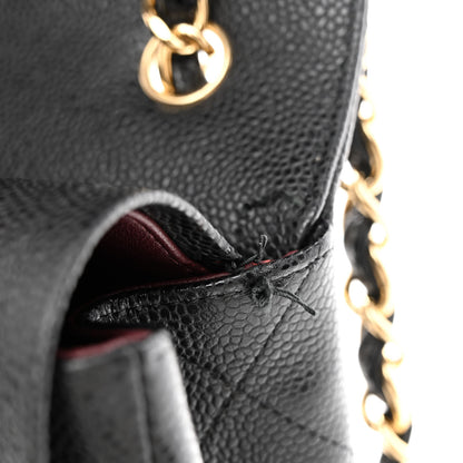 Chanel Caviar Quilted Jumbo Double Flap Black 11 of 14