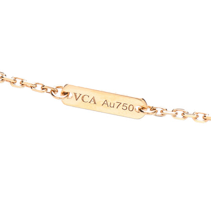 Van Cleef & Arpels 18K Yellow Gold Carnelian Vintage Alhambra Pendant Necklace 4 of 5