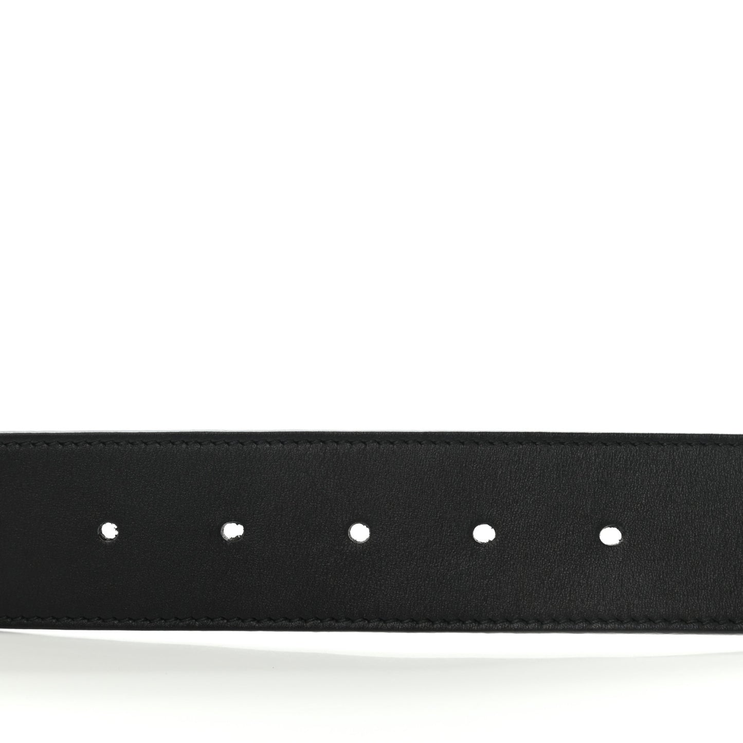 Moon Calfskin Pearl Double G 40mm Belt 100 40 Black Cream