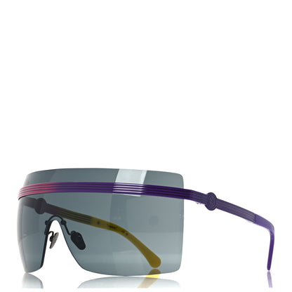 Chanel Metal Graphic Lines Shield Sunglasses 71586 Purple Pink 1 of 7
