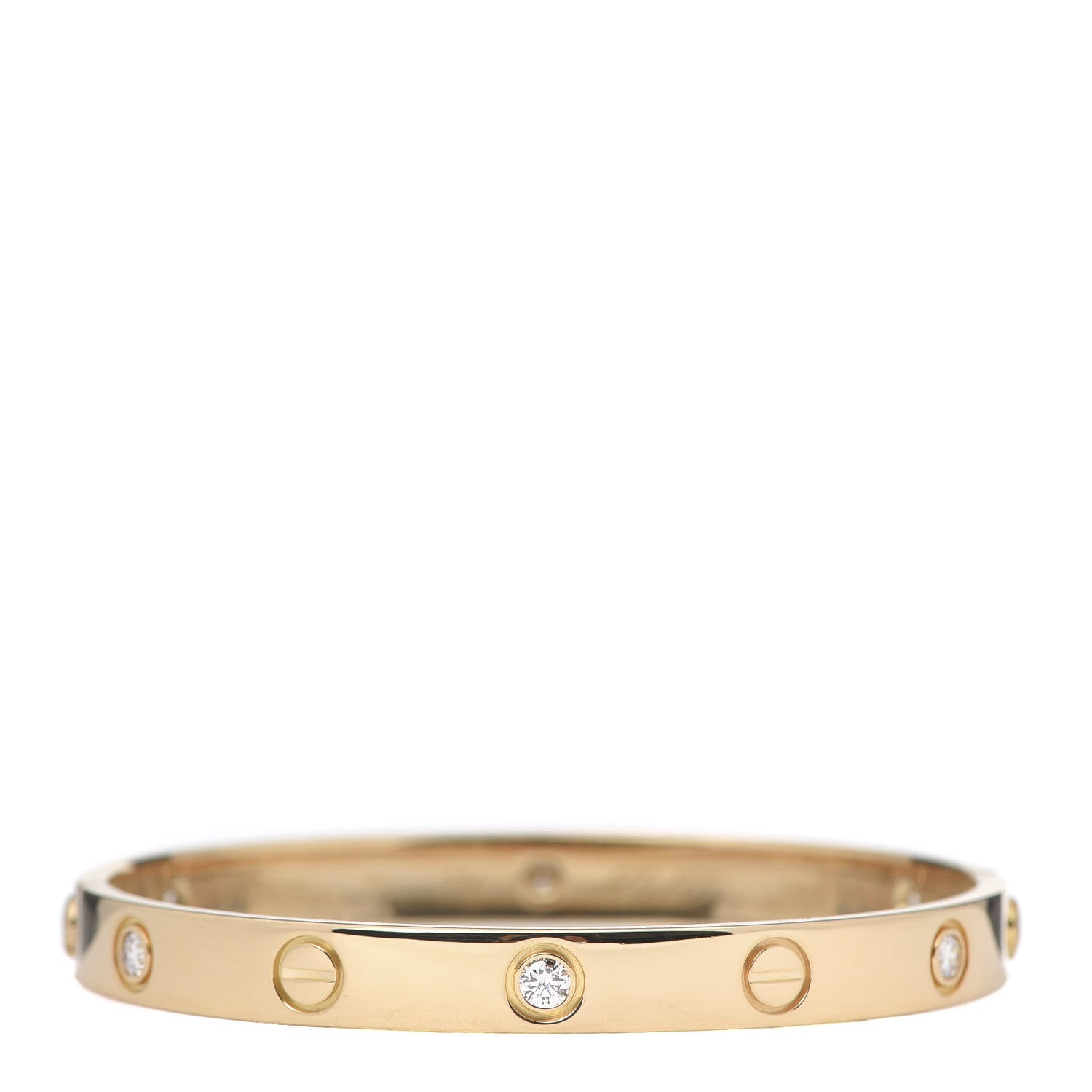 Cartier 18K Yellow Gold 6 Diamond LOVE Bracelet 16 3 of 5
