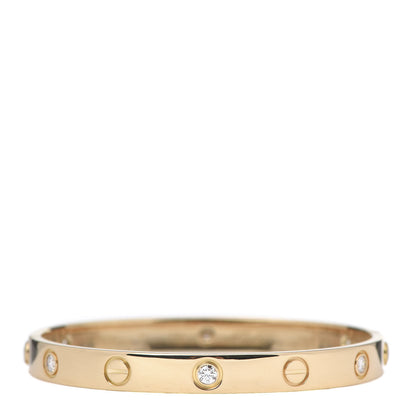 Cartier 18K Yellow Gold 6 Diamond LOVE Bracelet 16 3 of 5