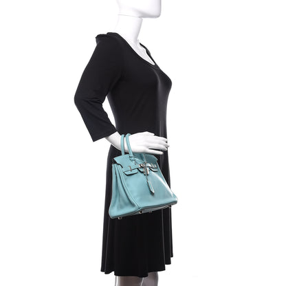 Hermes Swift Birkin 25 Blue Atoll 2 of 11