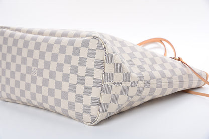 Louis Vuitton Damier Azur Neo Neverfull MM Rose Ballerine 9 of 10