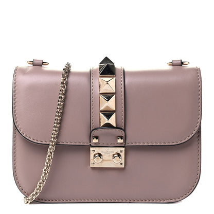 Valentino Garavani Vitello Small Glam Lock Rockstud Flap Poudre 1 of 4