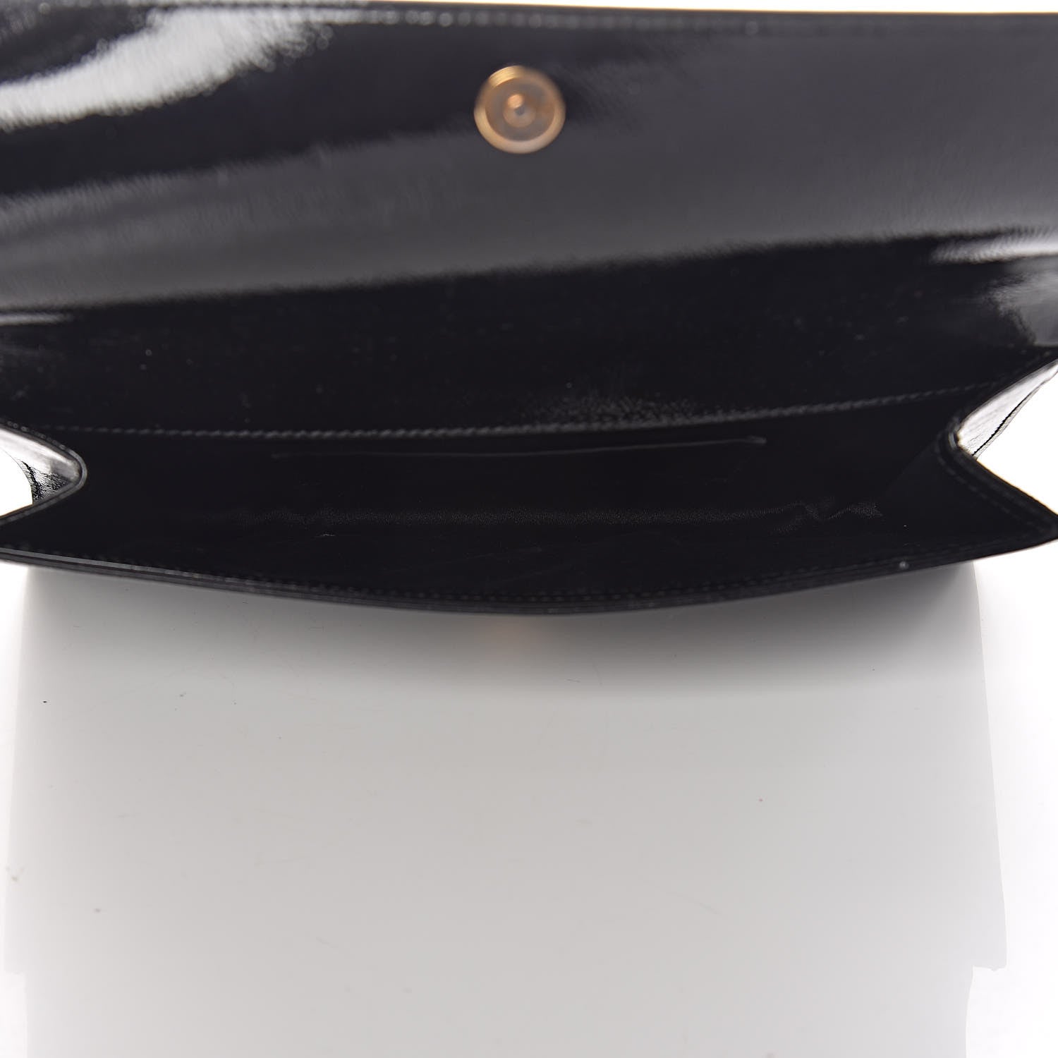 Saint Laurent Textured Patent Monogram Small Belle De Jour Clutch Black 5 of 12