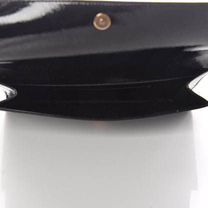 Saint Laurent Textured Patent Monogram Small Belle De Jour Clutch Black 5 of 12