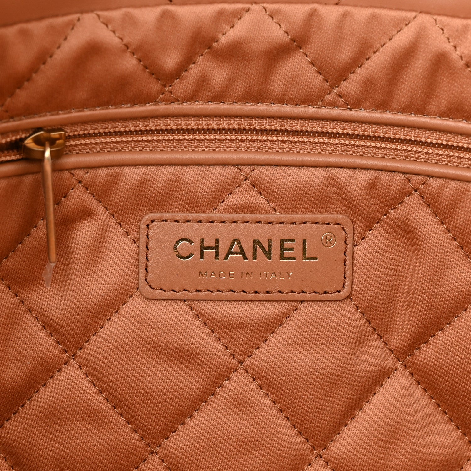 Chanel Shiny Calfskin Quilted Small Chanel 22 Camel 7 of 11