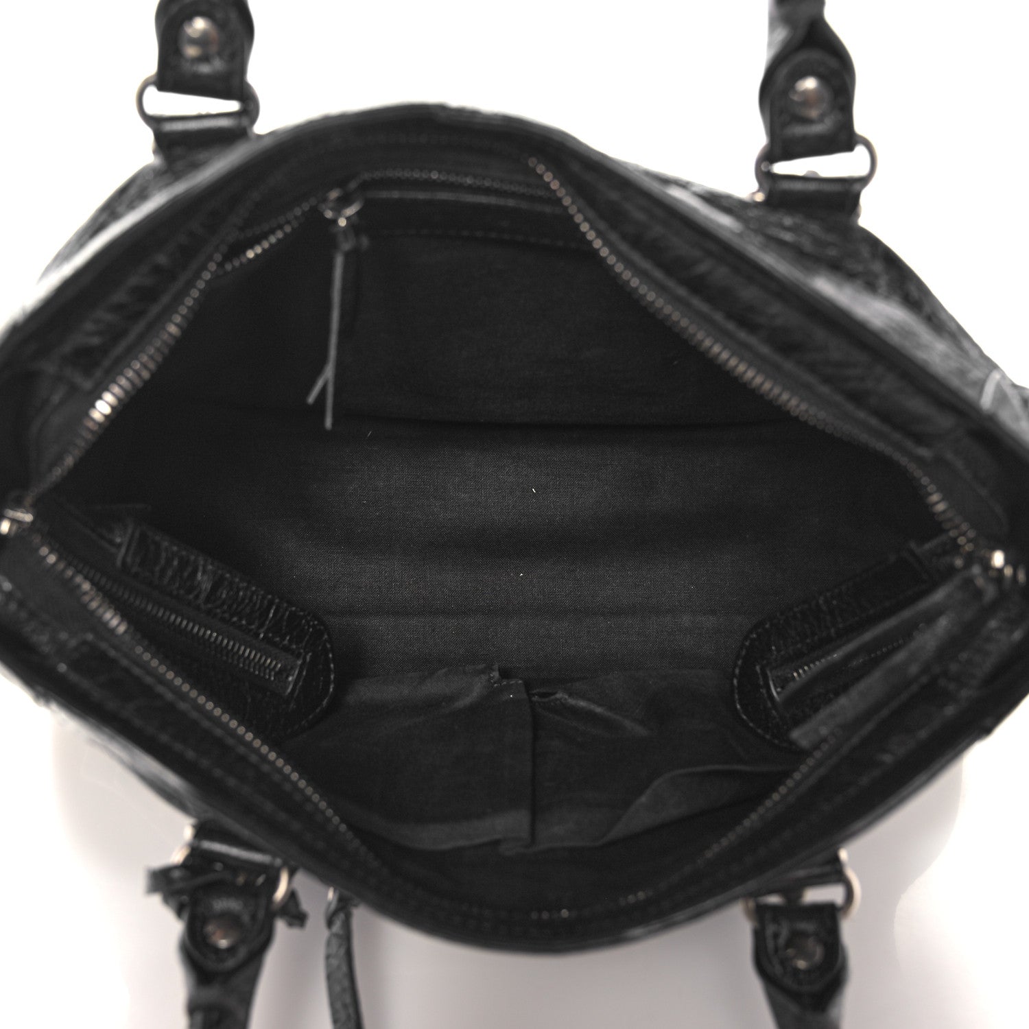 Balenciaga Agneau Silver Metallic Edge Hardware S City Black 5 of 9