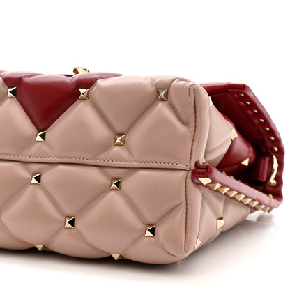 Valentino Garavani Nappa Medium Candystud Top Handle Bag Poudre Rubino 11 of 13