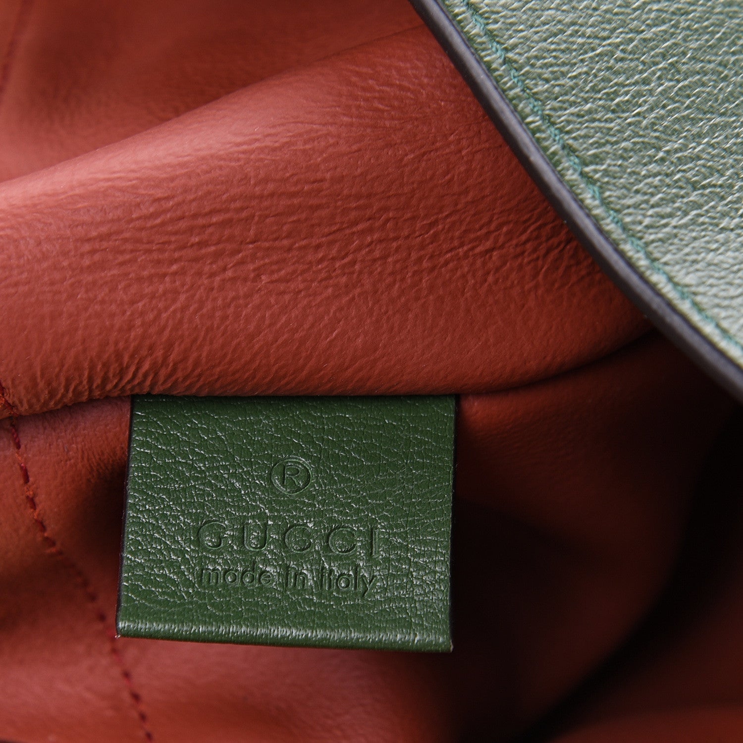 Gucci Suede Calfskin Large Rajah Chain Tote Brown Green 6 of 12