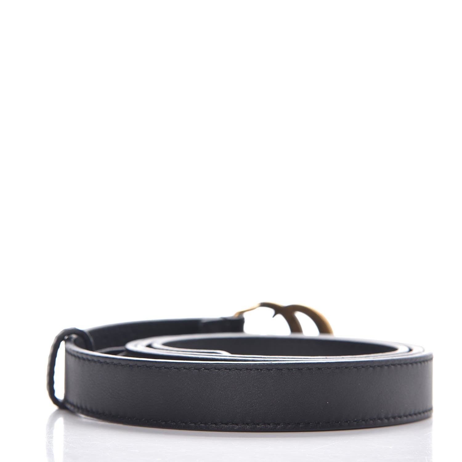 Gucci Calfskin Double G 20mm Belt 90 36 Black 3 of 5