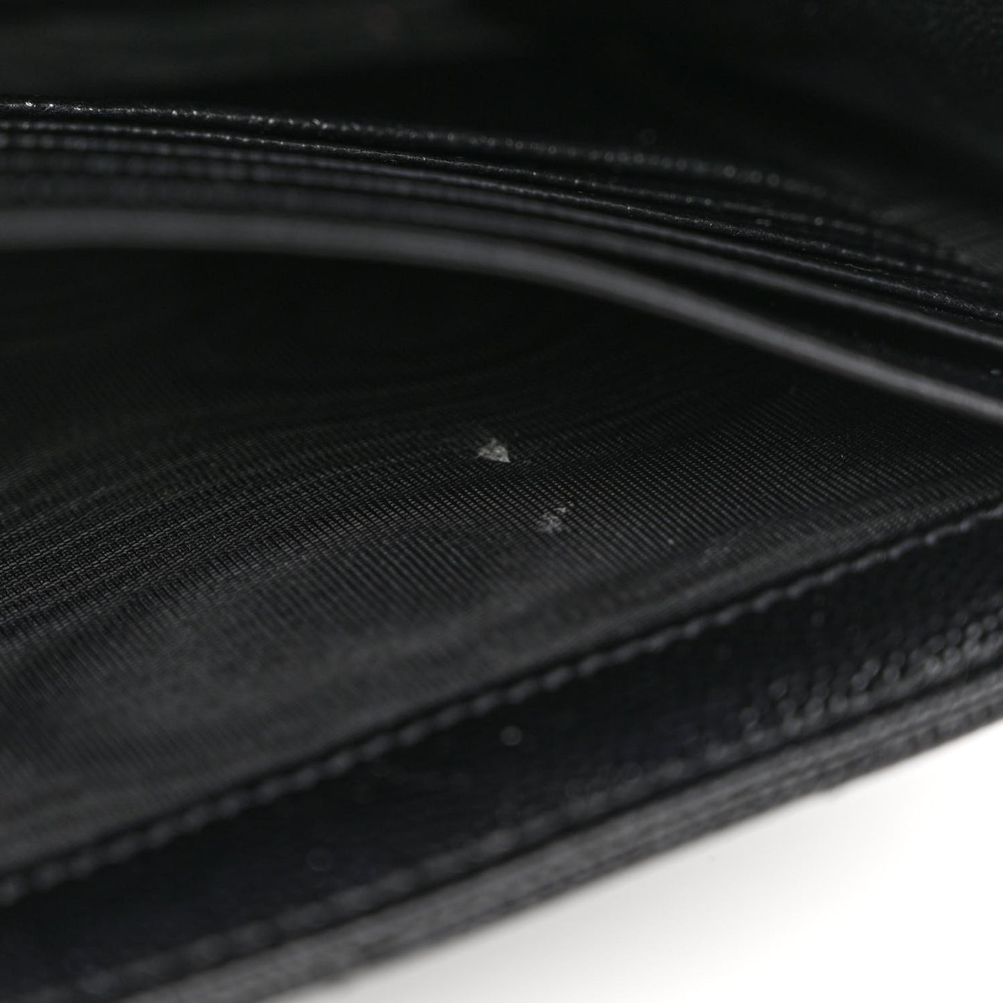 Grain De Poudre Matelasse Chevron Monogram Chain Wallet Black
