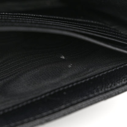 Saint Laurent Grain De Poudre Matelasse Chevron Monogram Chain Wallet Black 8 of 15