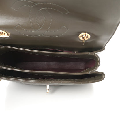Chanel Lambskin Quilted Medium Trendy CC Flap Dual Handle Bag Dark Khaki 5 of 10