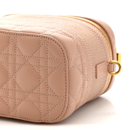 Christian Dior Lambskin Cannage Small Diortravel Vanity Case Rose Des Vents 9 of 10