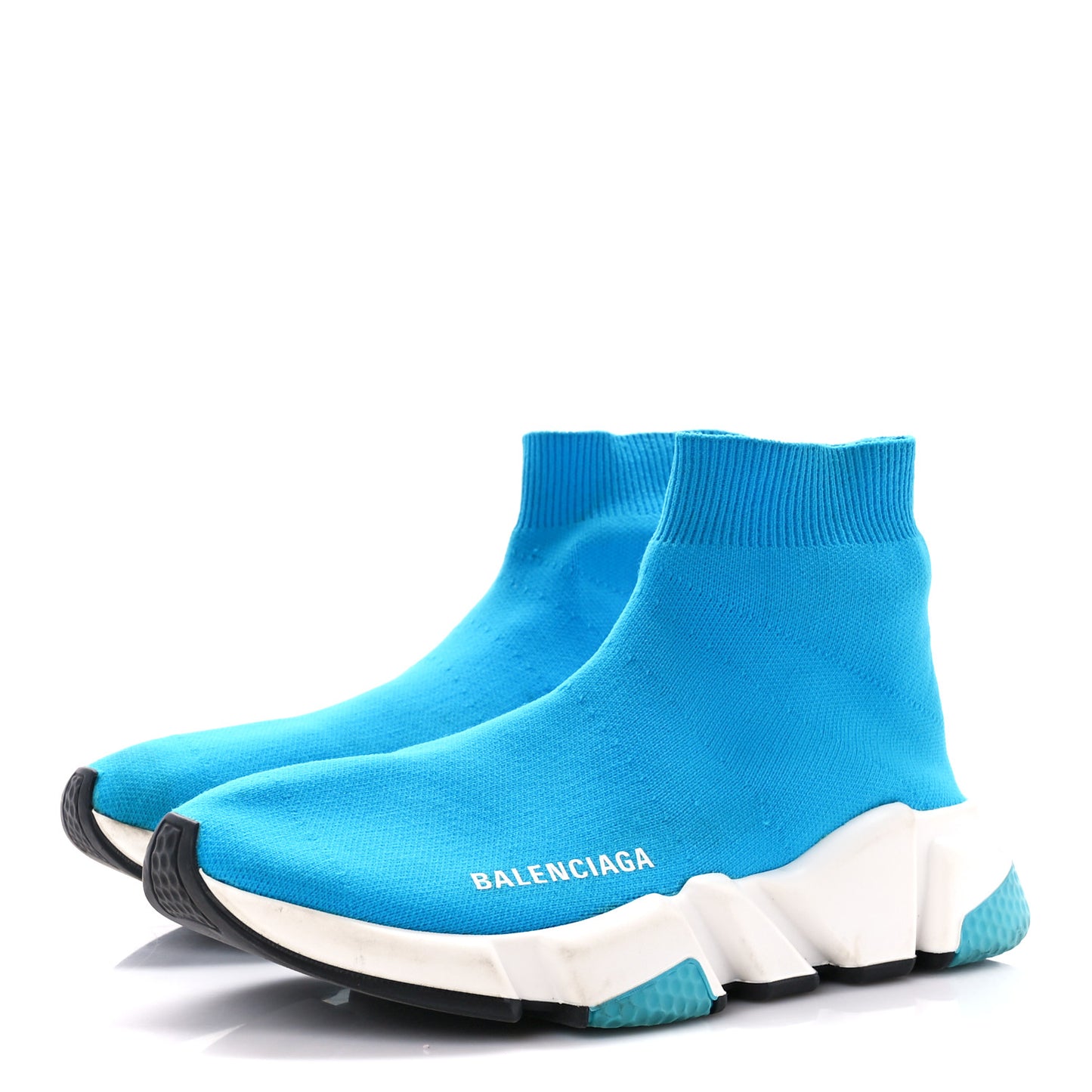 Neoprene Knit Womens Speed Sneakers 36 Turquoise Azur