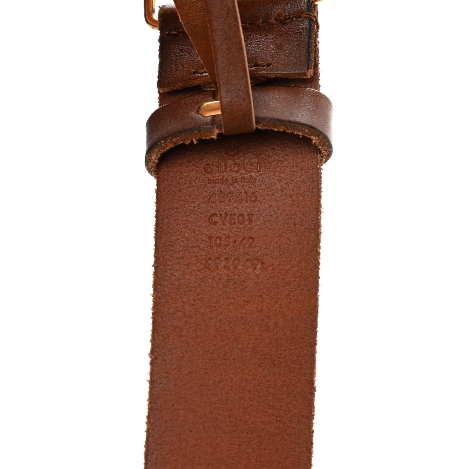 Gucci Faded Calfskin Double G 40mm Belt 105 42 Cuir 3 of 5