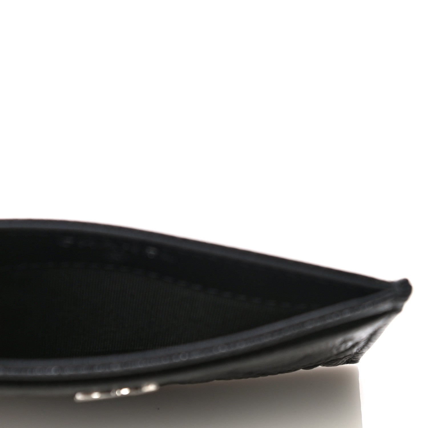 Chanel Caviar Camellia Embossed Card Holder Black 5 of 12