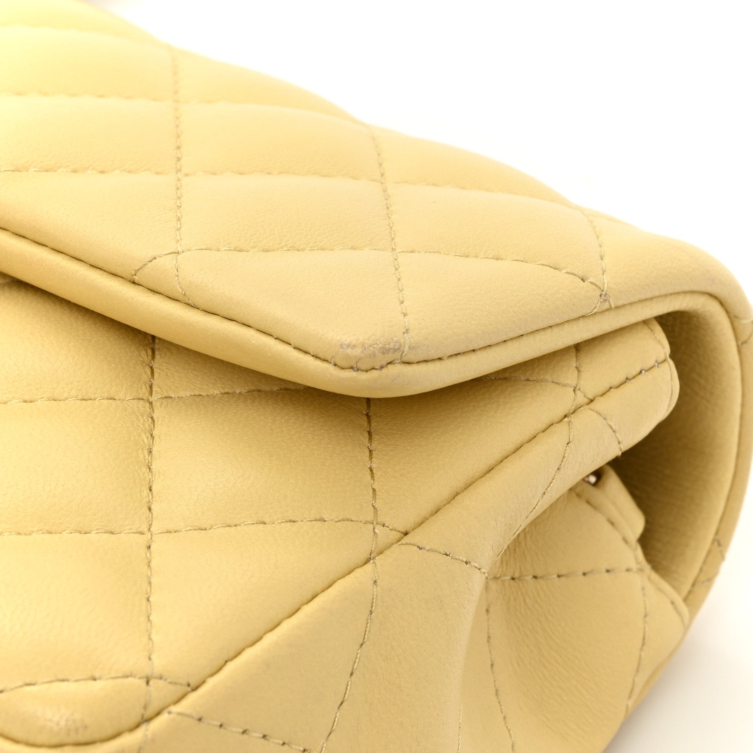 Chanel Lambskin Quilted Mini Rectangular Flap Yellow 17 of 17