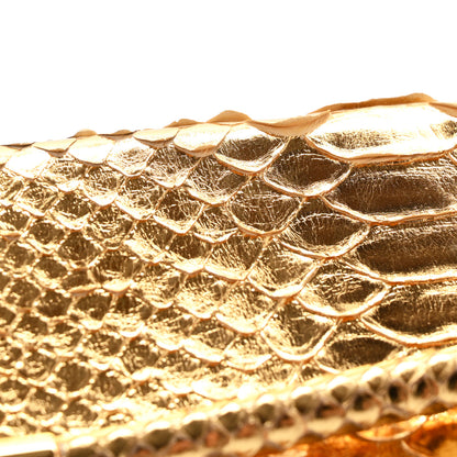 Tom Ford Metallic Snakeskin Bar Clutch Bag Gold 8 of 8